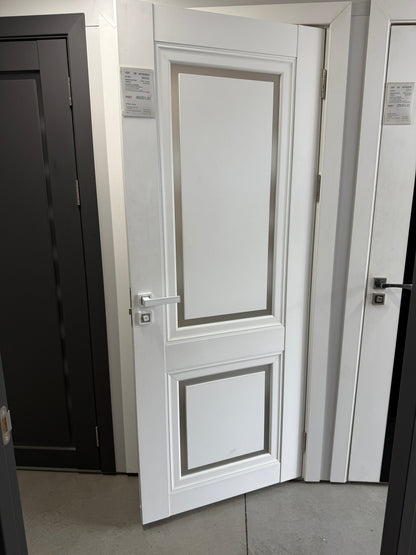 Ușă Interior Siena Alb Mat/Sticlă