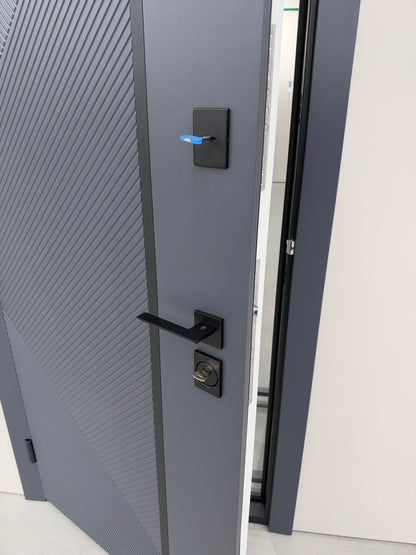 Ușă Exterior Spartan Molding Negru/Alb