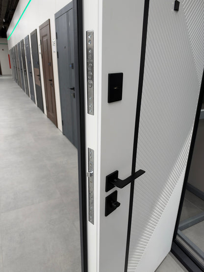 Ușă Exterior Spartan Molding Negru/Alb