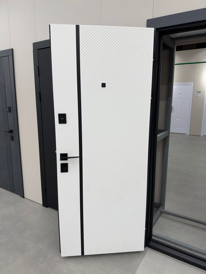 Ușă Exterior Spartan Molding Negru/Alb
