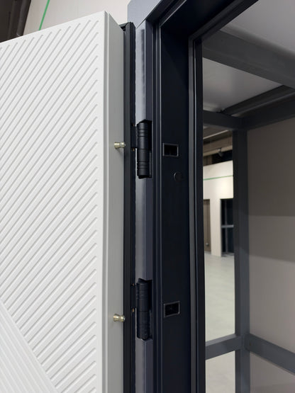 Ușă Exterior Spartan Molding Negru/Alb