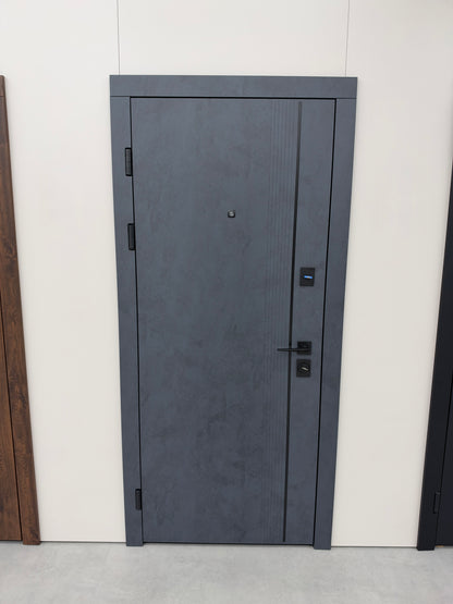 Ușă Exterior Domus Molding Negru/Alb