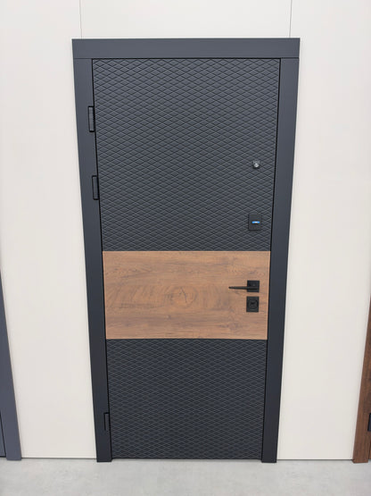 Ușă Exterior Combi Negru/Alb