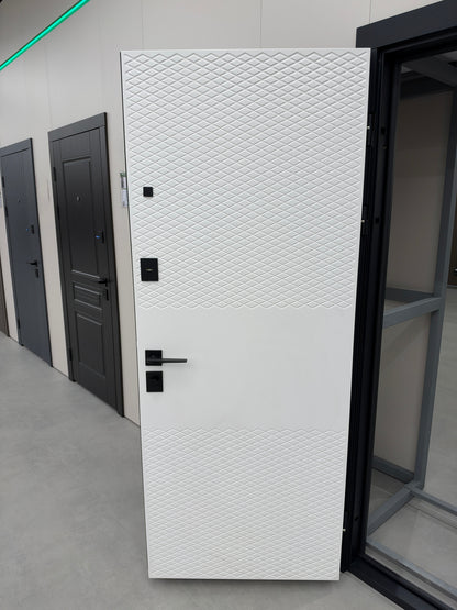 Ușă Exterior Combi Negru/Alb