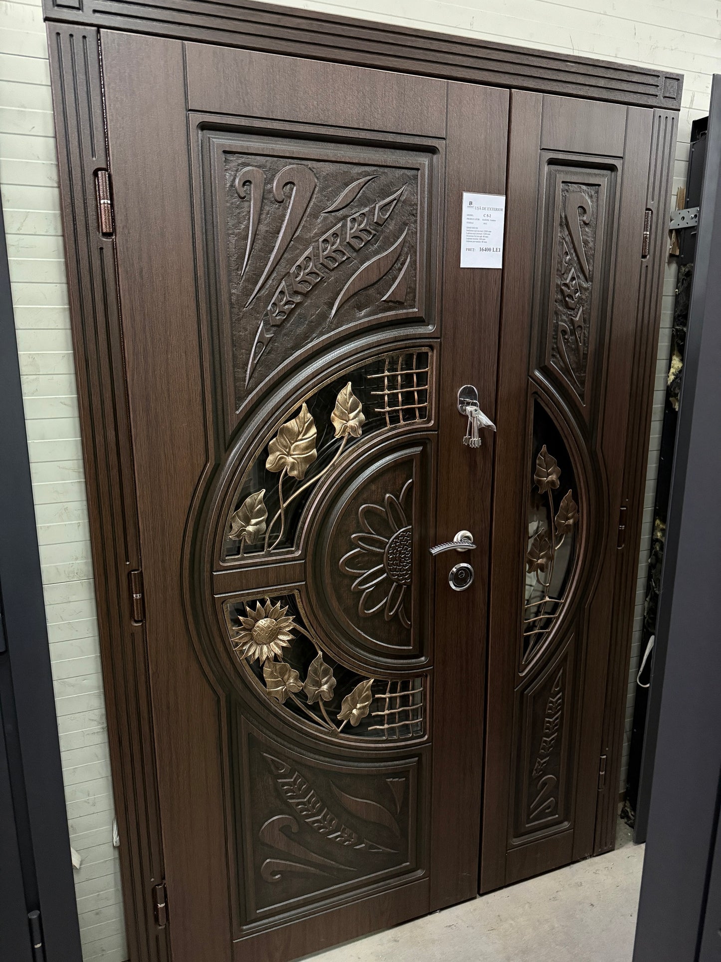 Ușă Exterior C5-2 Dublă Nuc