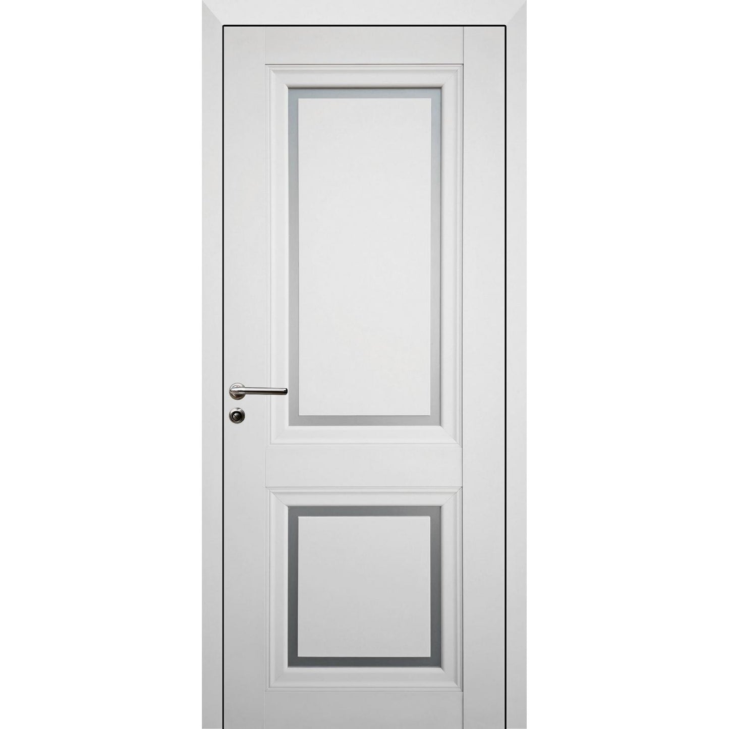 Ușă Interior Siena Alb Mat/Sticlă