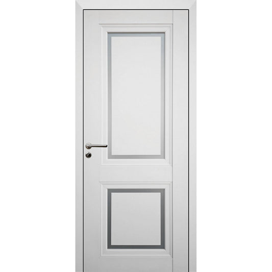 Ușă Interior Siena Alb Mat/Sticlă